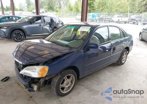 2001 Honda Civic Ex from USA, damaged, VIN JHMES26751S000628